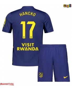 Atletico Madrid David Hancko #17 Echipament de Fotbal Replică 2025-26 Copii Deplasare (+ Șorturi)